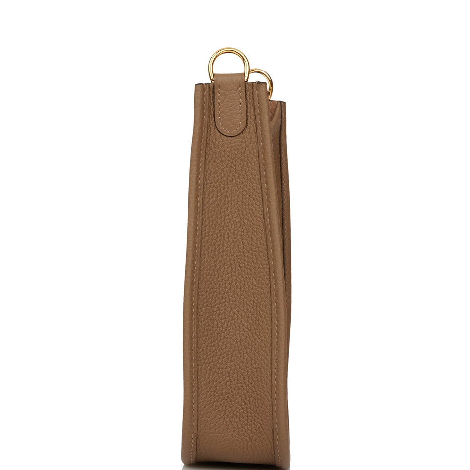 Hermes Evelyne TPM Beige de Weimar Clemence Bag Gold Hardware