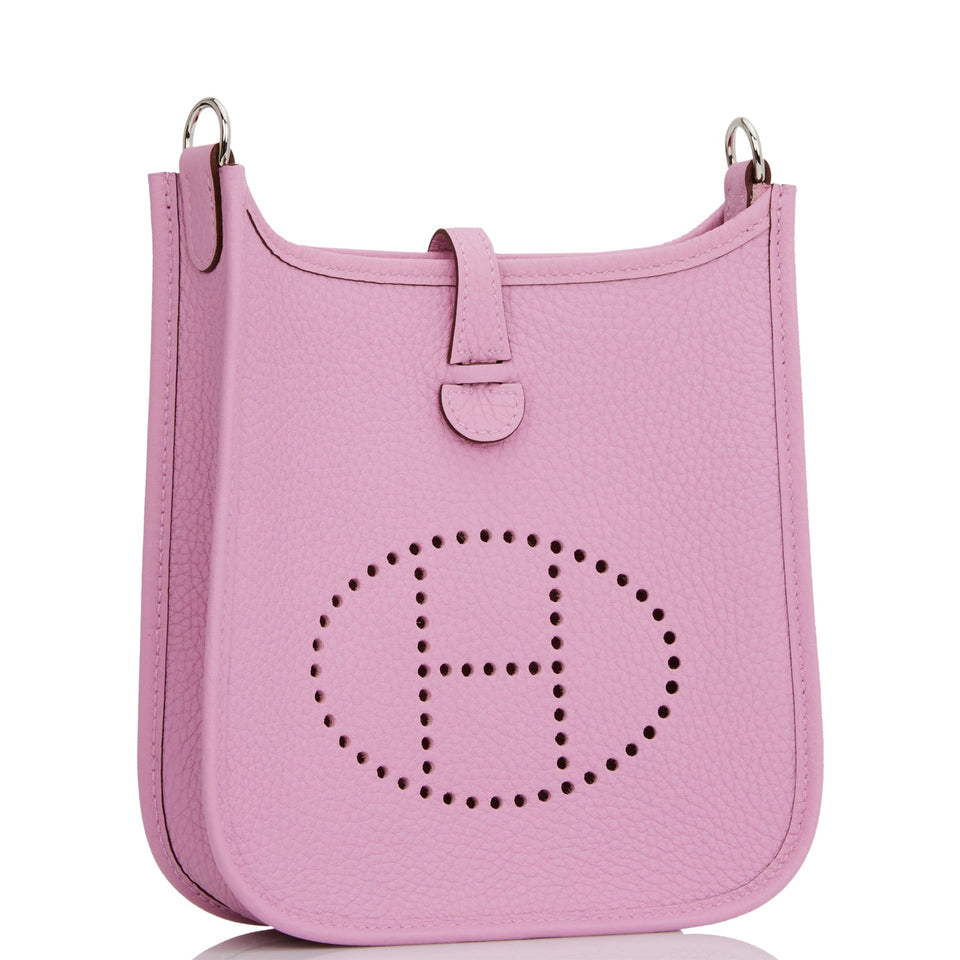 Hermes Evelyne TPM Mauve Sylvestre Clemence Palladium Hardware