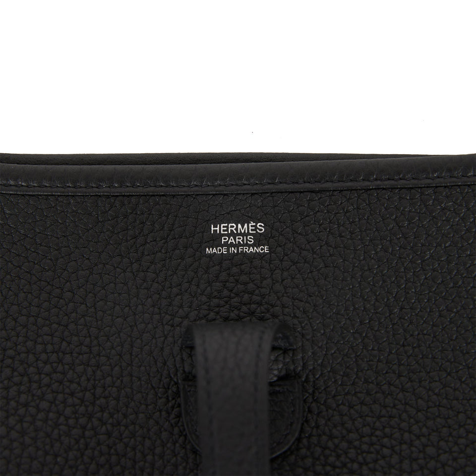 Hermes Evelyne III PM Black Clemence Palladium Hardware