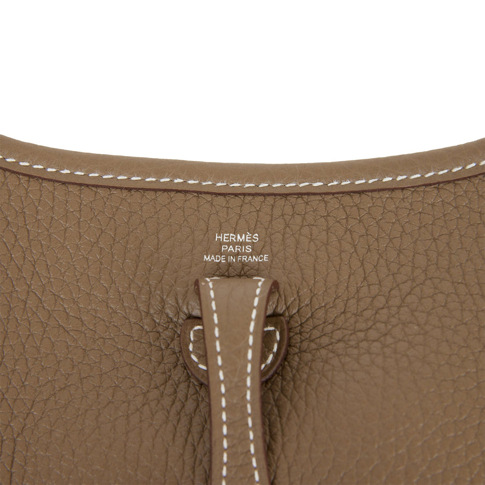 Hermes Evelyne TPM Etoupe Clemence Palladium Hardware