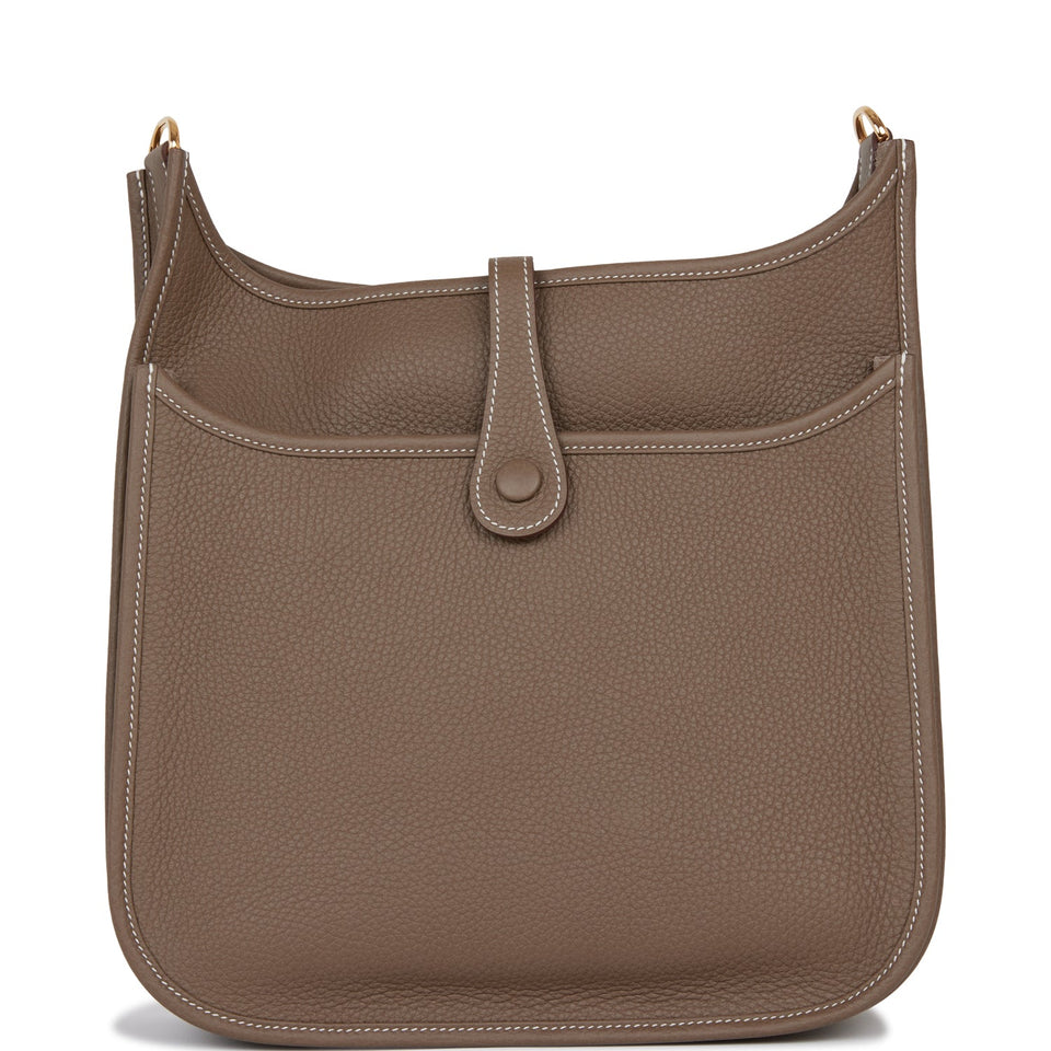 Hermes Evelyne III PM Etoupe Clemence Gold Hardware