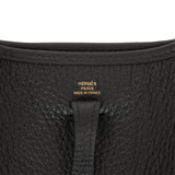 Hermes Evelyne TPM Black Clemence Gold Hardware