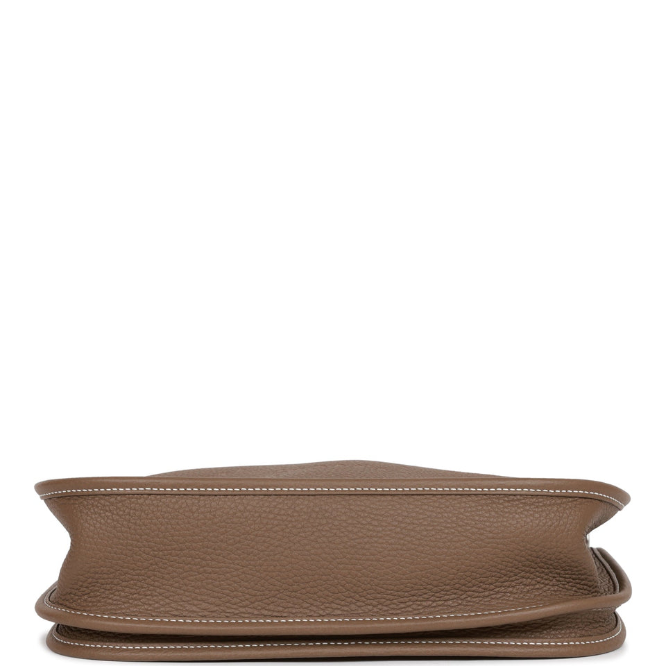 Hermes Evelyne III PM Etoupe Clemence Palladium Hardware