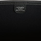Hermes Evelyne III PM Black Togo and Toile Palladium Hardware