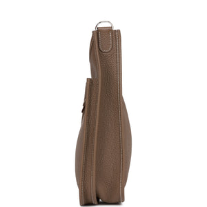 Hermes Evelyne III PM Etoupe Clemence Palladium Hardware