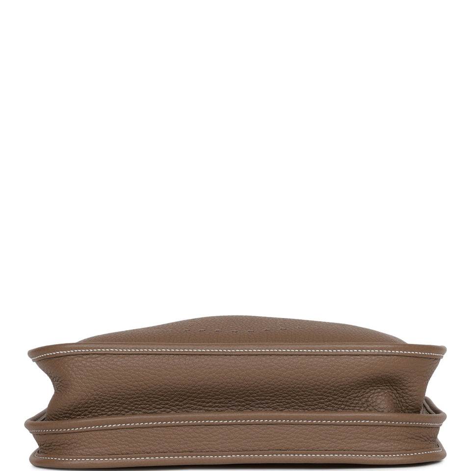 Hermes Evelyne III PM Etoupe Clemence Palladium Hardware