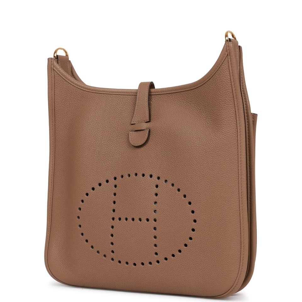 Hermes Evelyne III PM Beige de Weimar Maurice Gold Hardware