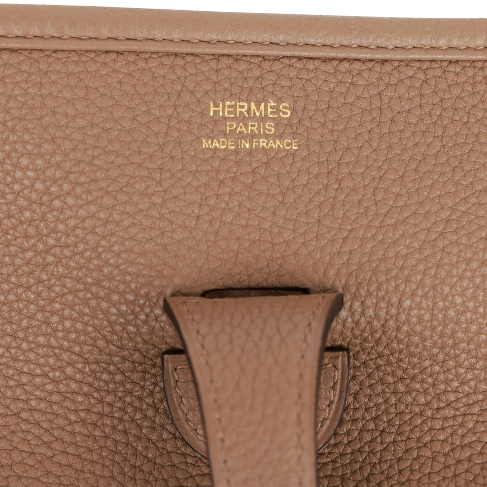 Hermes Evelyne III PM Beige de Weimar Maurice Gold Hardware