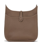 Hermes Evelyne III PM Etoupe Clemence Palladium Hardware