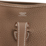 Hermes Evelyne III PM Etoupe Clemence Palladium Hardware