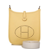 Hermes Evelyne TPM Jaune Poussin Clemence Palladium Hardware