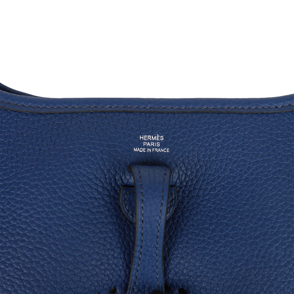 Hermes Evelyne TPM Bleu Saphir Maurice Palladium Hardware