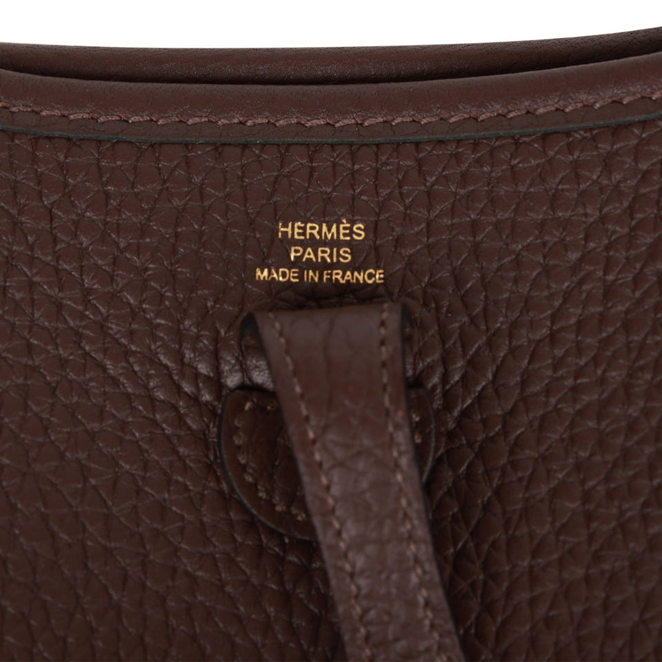 Hermes Evelyne TPM Rouge Sellier Clemence Gold Hardware