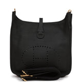 Hermes Evelyne III PM Black Clemence Gold Hardware