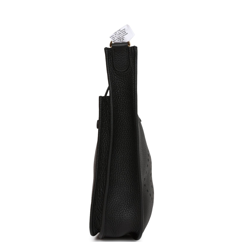 Hermes Evelyne III PM Black Clemence Gold Hardware