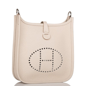 Hermes Evelyne TPM Craie Clemence Palladium Hardware