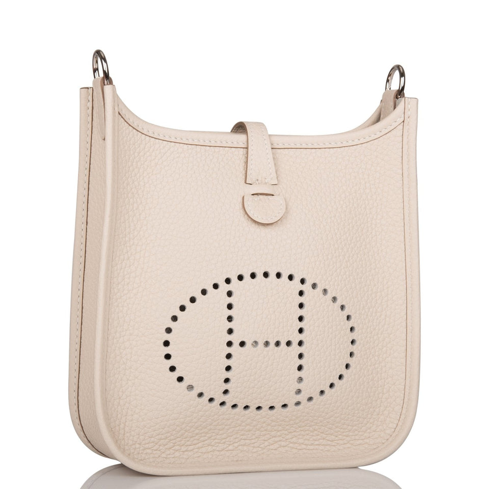 Hermes Evelyne TPM Craie Clemence Palladium Hardware