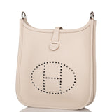 Hermes Evelyne TPM Craie Clemence Palladium Hardware