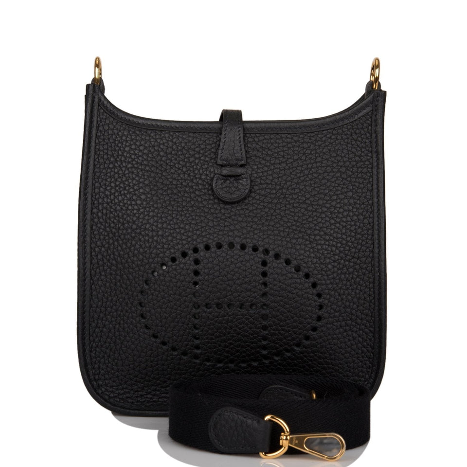 Hermes Evelyne TPM Black Clemence Gold Hardware