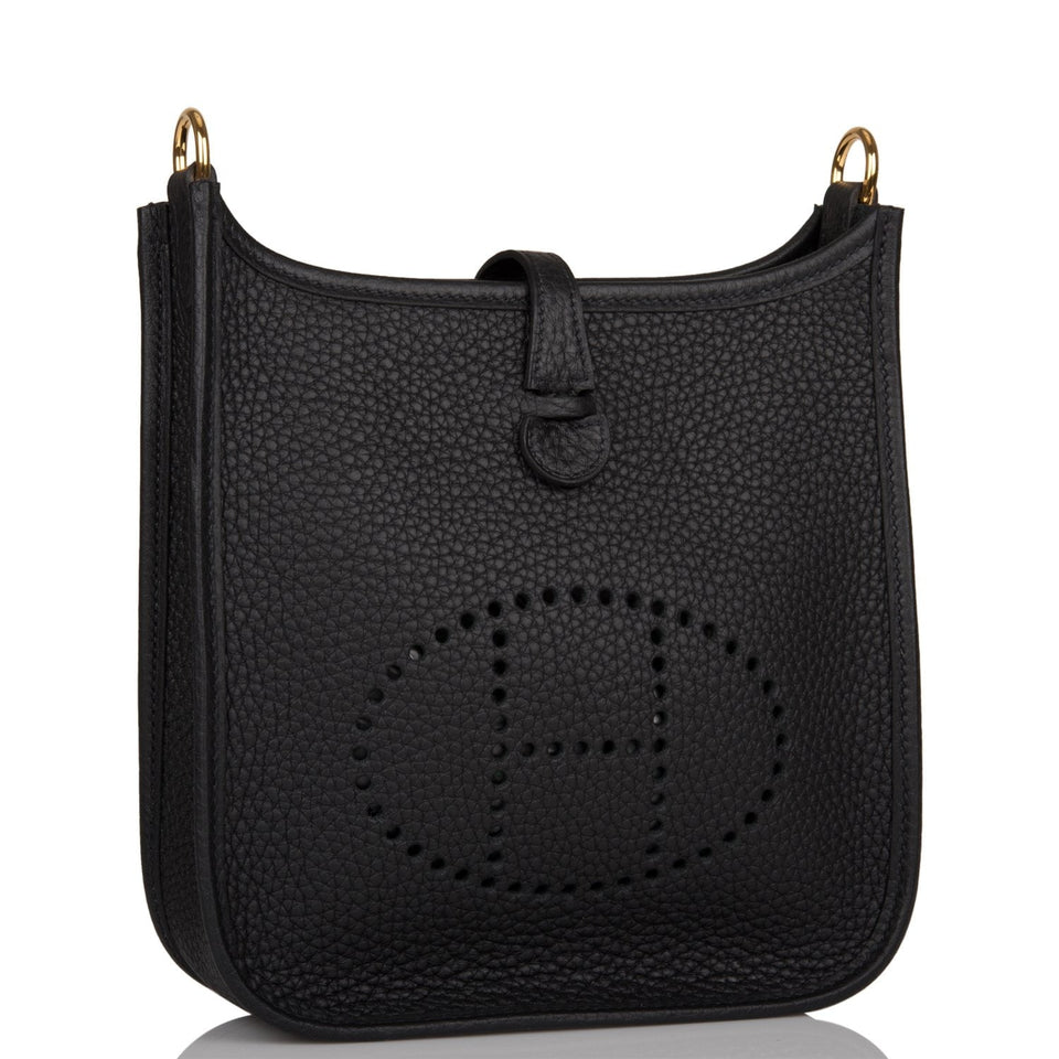Hermes Evelyne TPM Black Clemence Gold Hardware