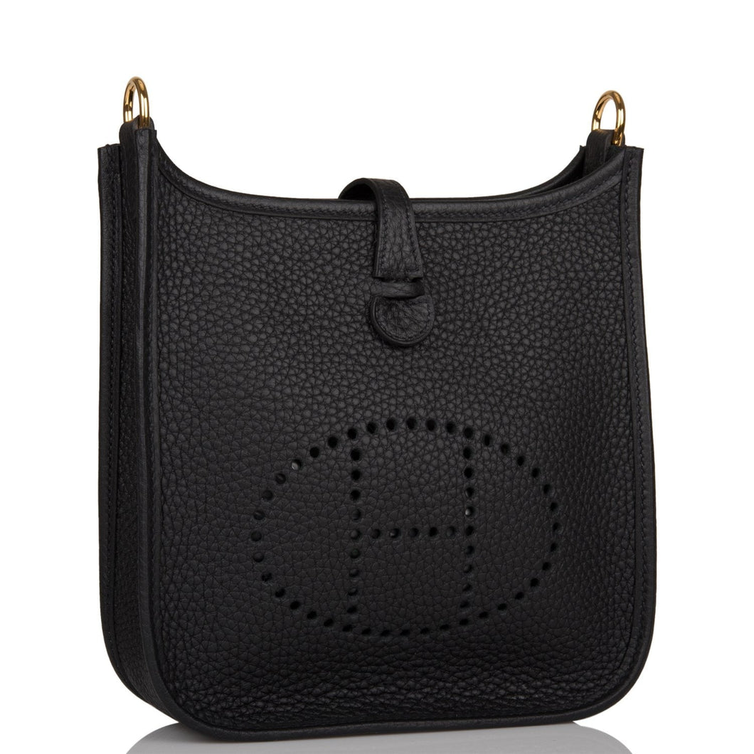 Hermes Evelyne TPM Black Clemence Gold Hardware