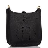 Hermes Evelyne TPM Black Clemence Gold Hardware