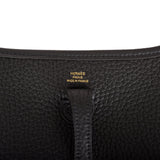 Hermes Evelyne TPM Black Clemence Gold Hardware