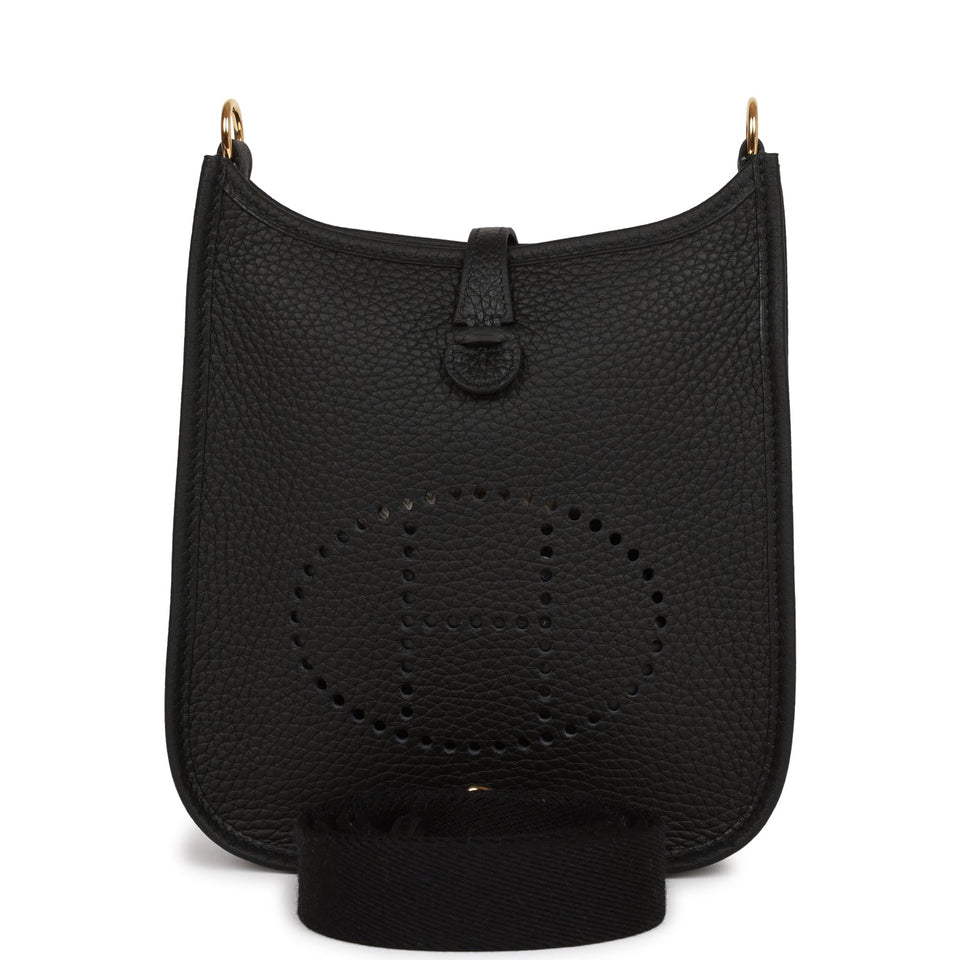 Hermes Evelyne TPM Black Clemence Gold Hardware