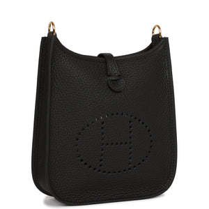 Hermes Evelyne TPM Black Clemence Gold Hardware
