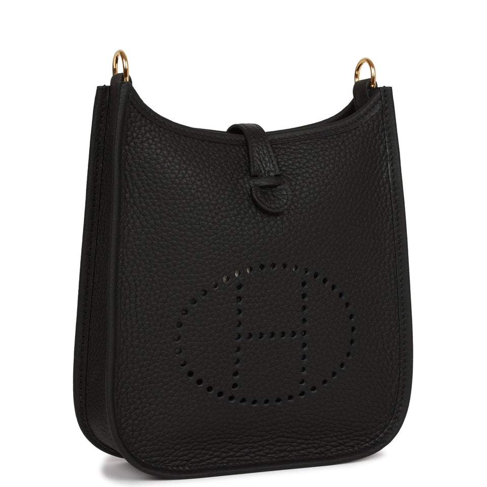 Hermes Evelyne TPM Black Clemence Gold Hardware
