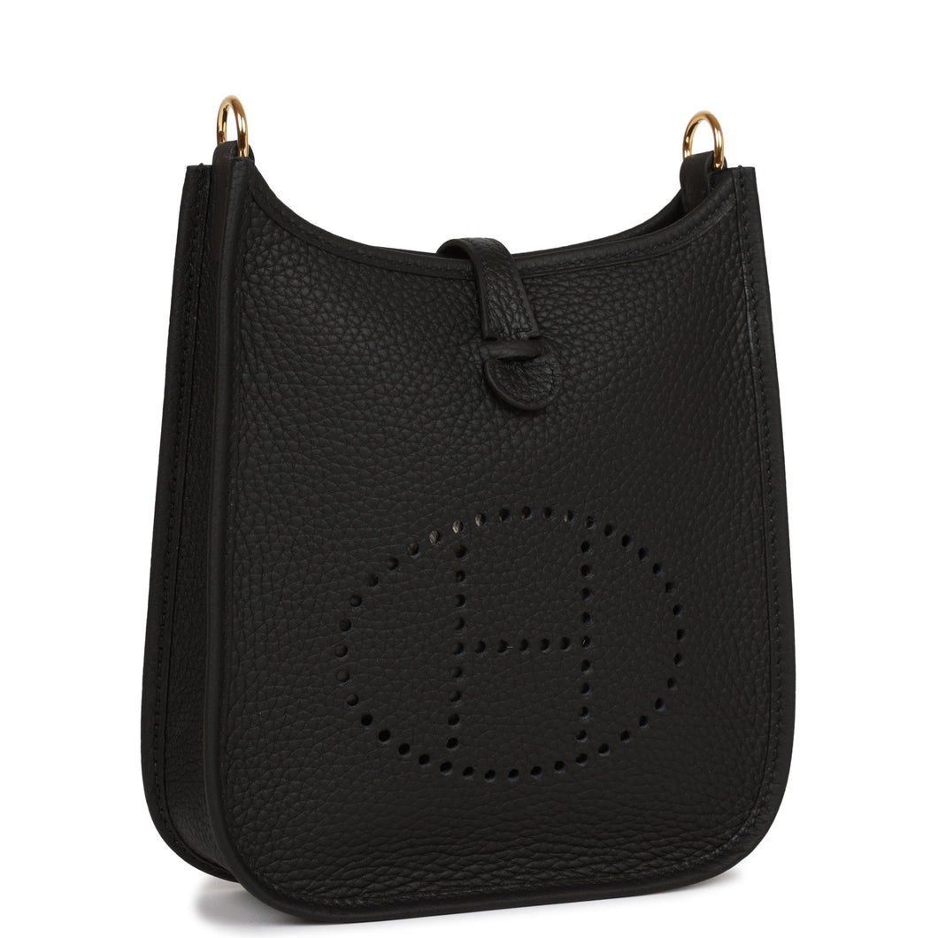 Hermes Evelyne TPM Black Clemence Gold Hardware