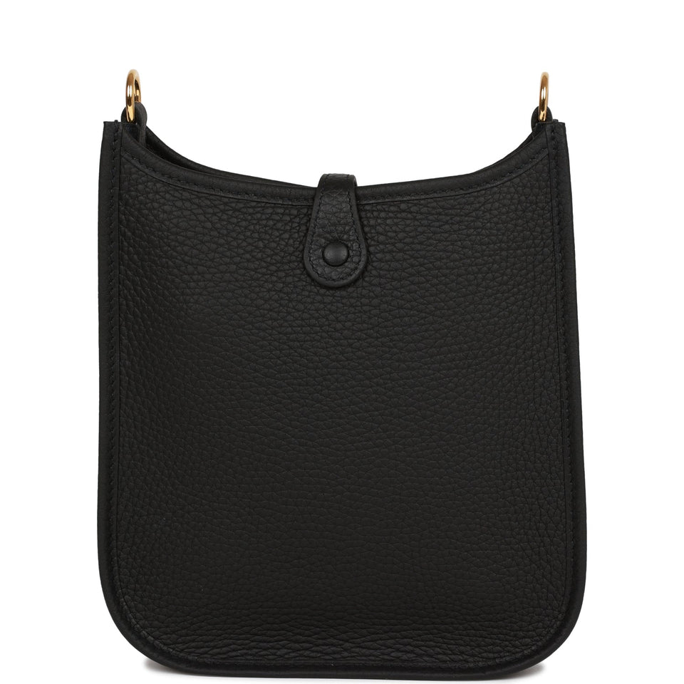 Hermes Evelyne TPM Black Clemence Gold Hardware