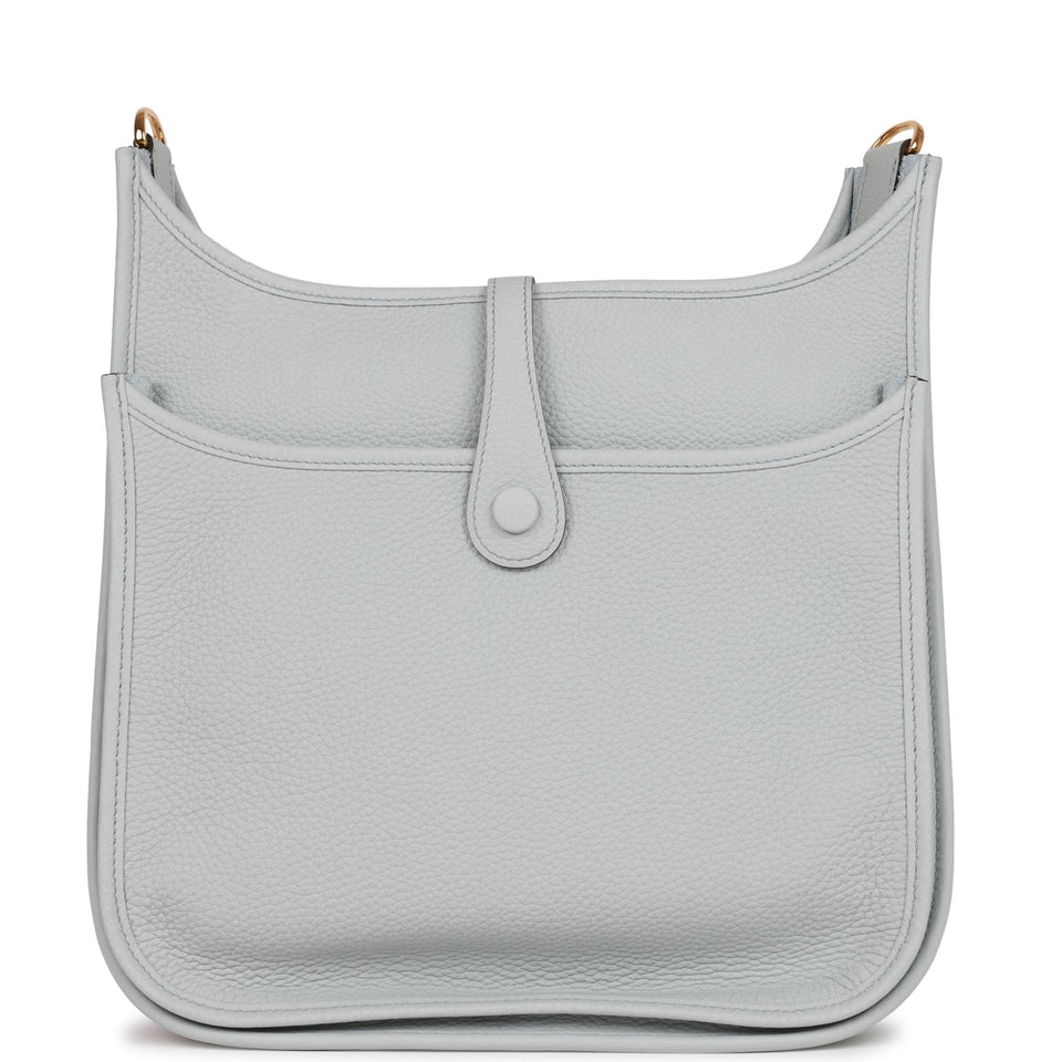 Hermes Evelyne III PM Bleu Pale Clemence Gold Hardware