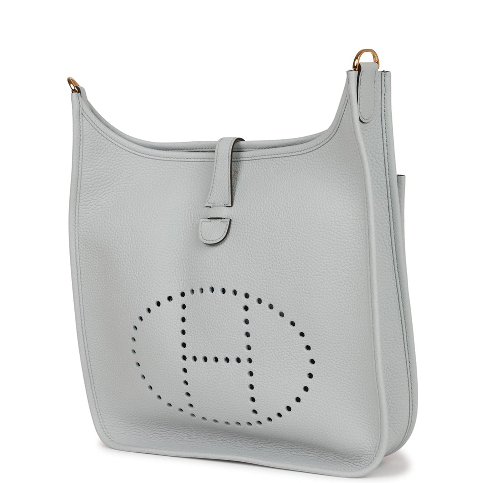 Hermes Evelyne III PM Bleu Pale Clemence Gold Hardware