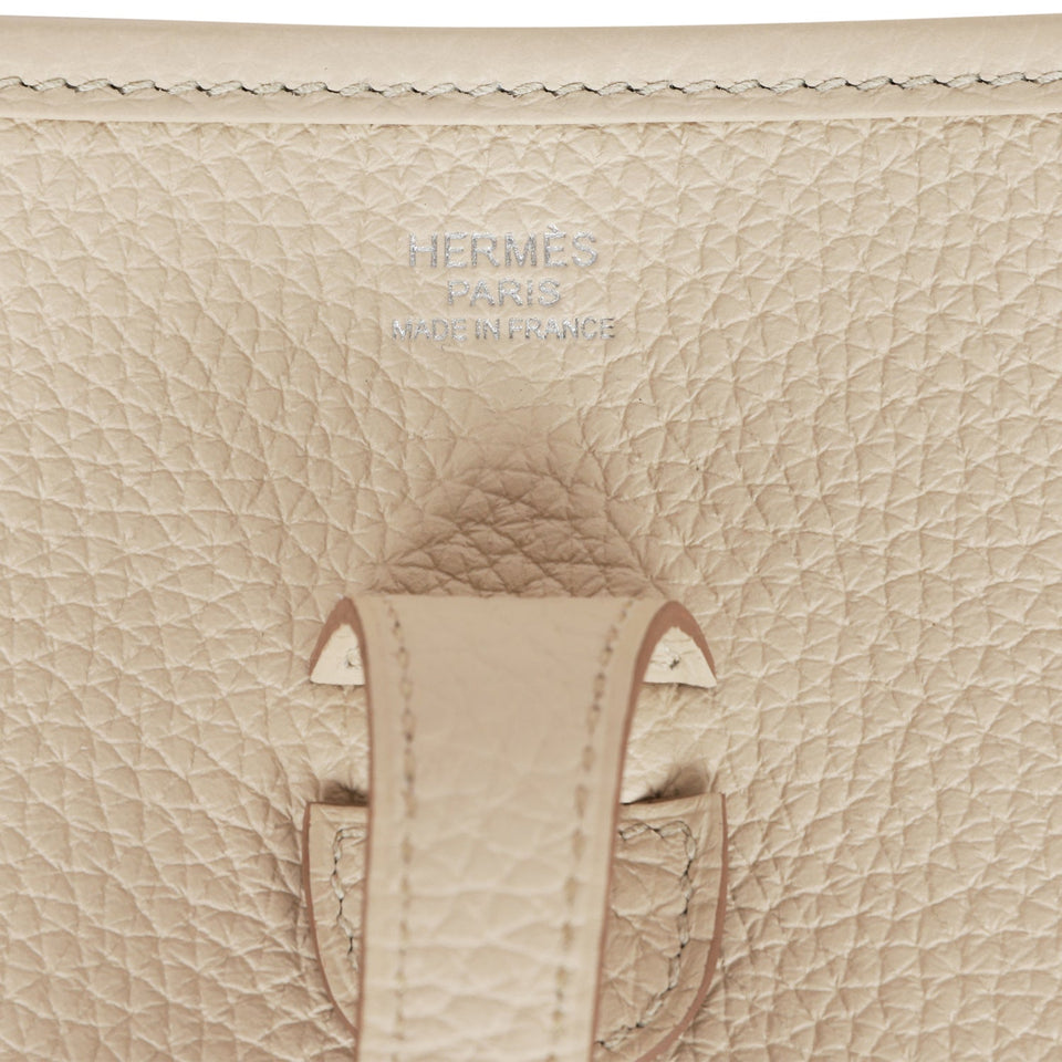 Hermes Evelyne III PM Beton Clemence Palladium Hardware