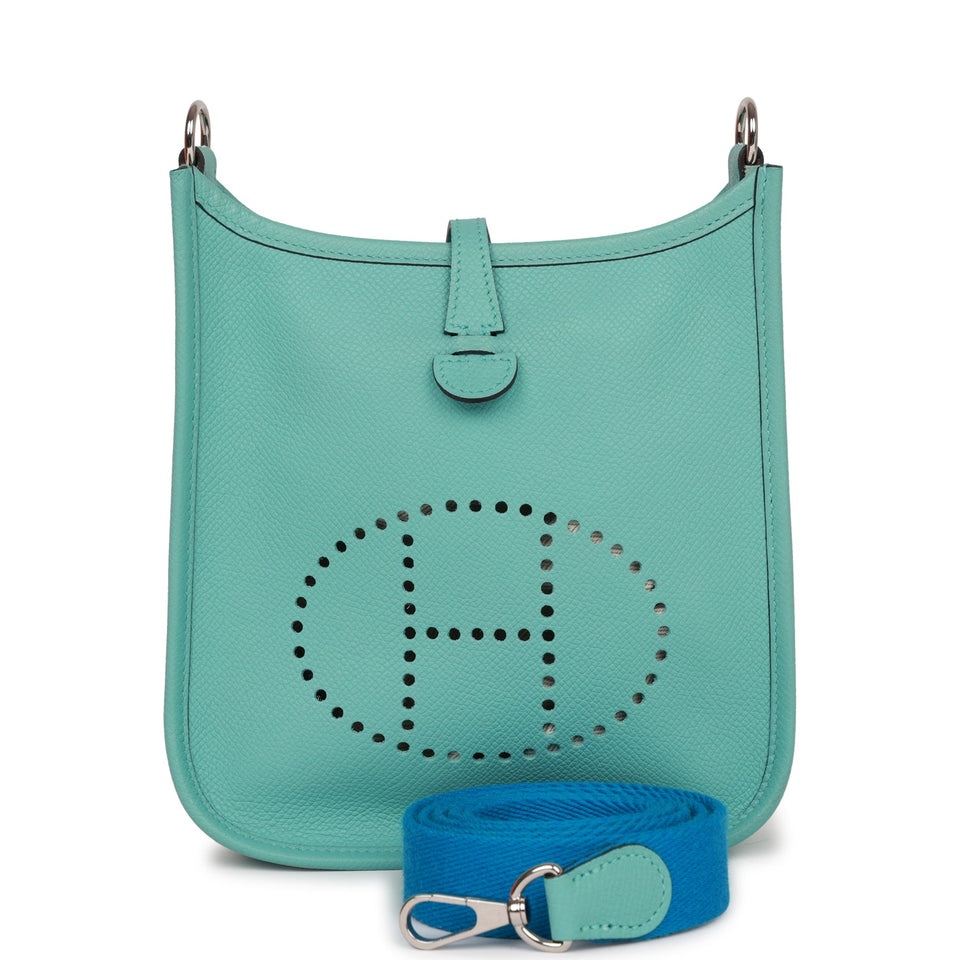 Hermes Evelyne TPM Bleu Atoll Epsom Palladium Hardware