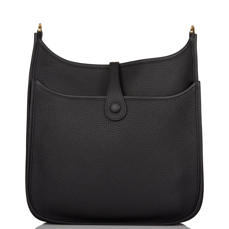 Hermes Evelyne III PM Black Clemence Gold Hardware