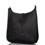 Hermes Evelyne III PM Black Clemence Gold Hardware