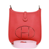 Hermes Evelyne TPM Rouge Pivoine Clemence Palladium Hardware