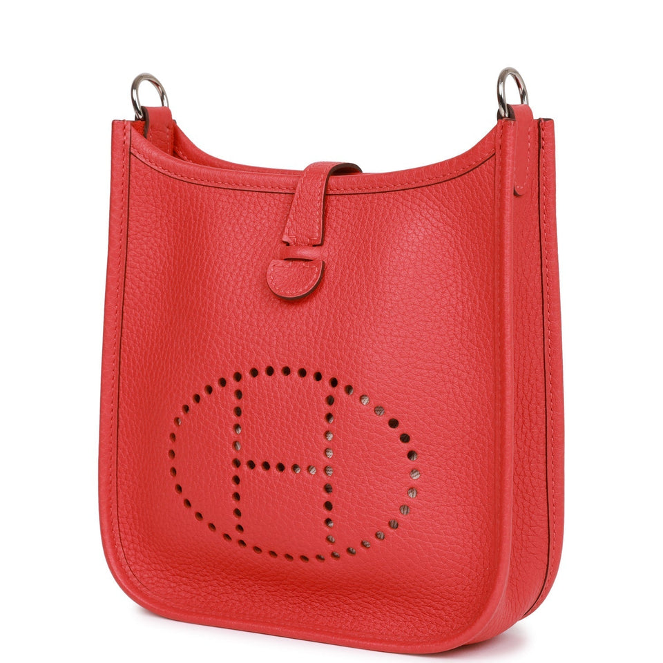 Hermes Evelyne TPM Rouge Pivoine Clemence Palladium Hardware