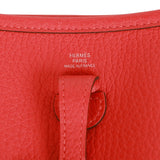Hermes Evelyne TPM Rouge Pivoine Clemence Palladium Hardware