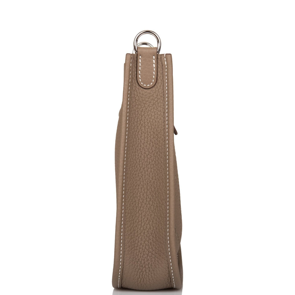 Hermes Evelyne TPM Etoupe Clemence Bag Palladium Hardware