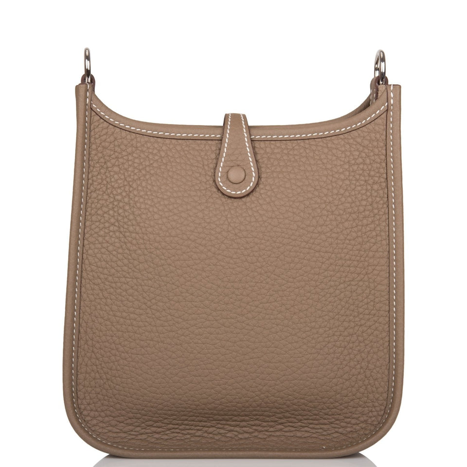 Hermes Evelyne TPM Etoupe Clemence Bag Palladium Hardware