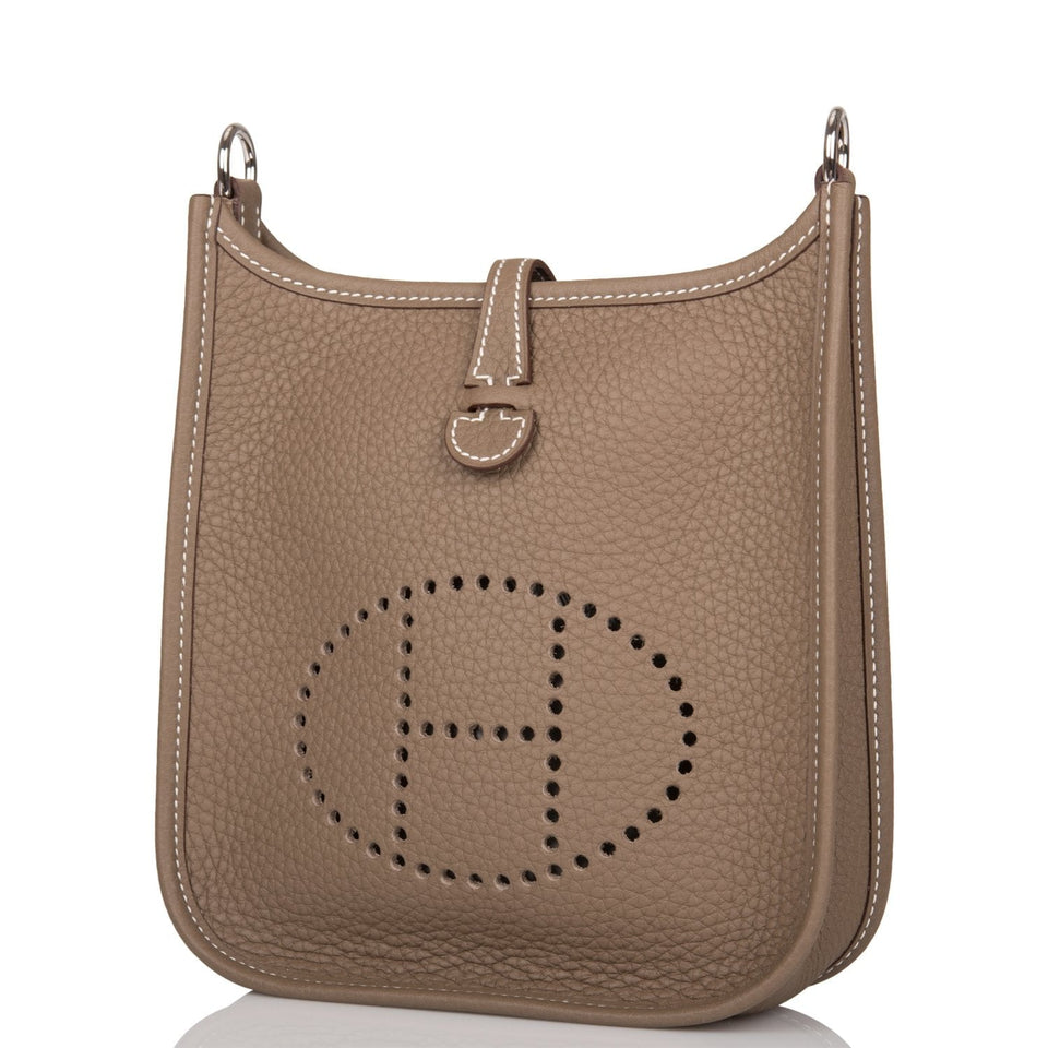 Hermes Evelyne TPM Etoupe Clemence Bag Palladium Hardware