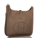 Hermes Evelyne III PM Etoupe Clemence Palladium Hardware