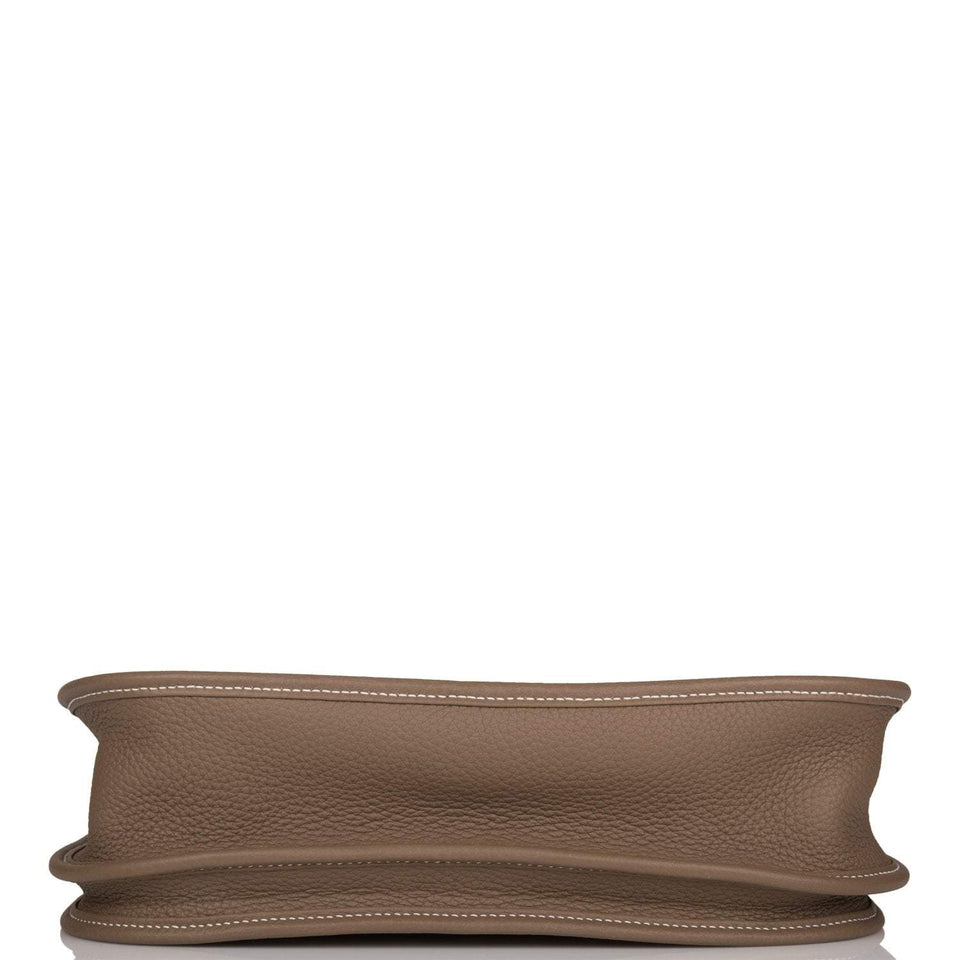Hermes Evelyne III PM Etoupe Clemence Palladium Hardware