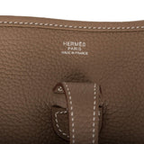 Hermes Evelyne III PM Etoupe Clemence Palladium Hardware