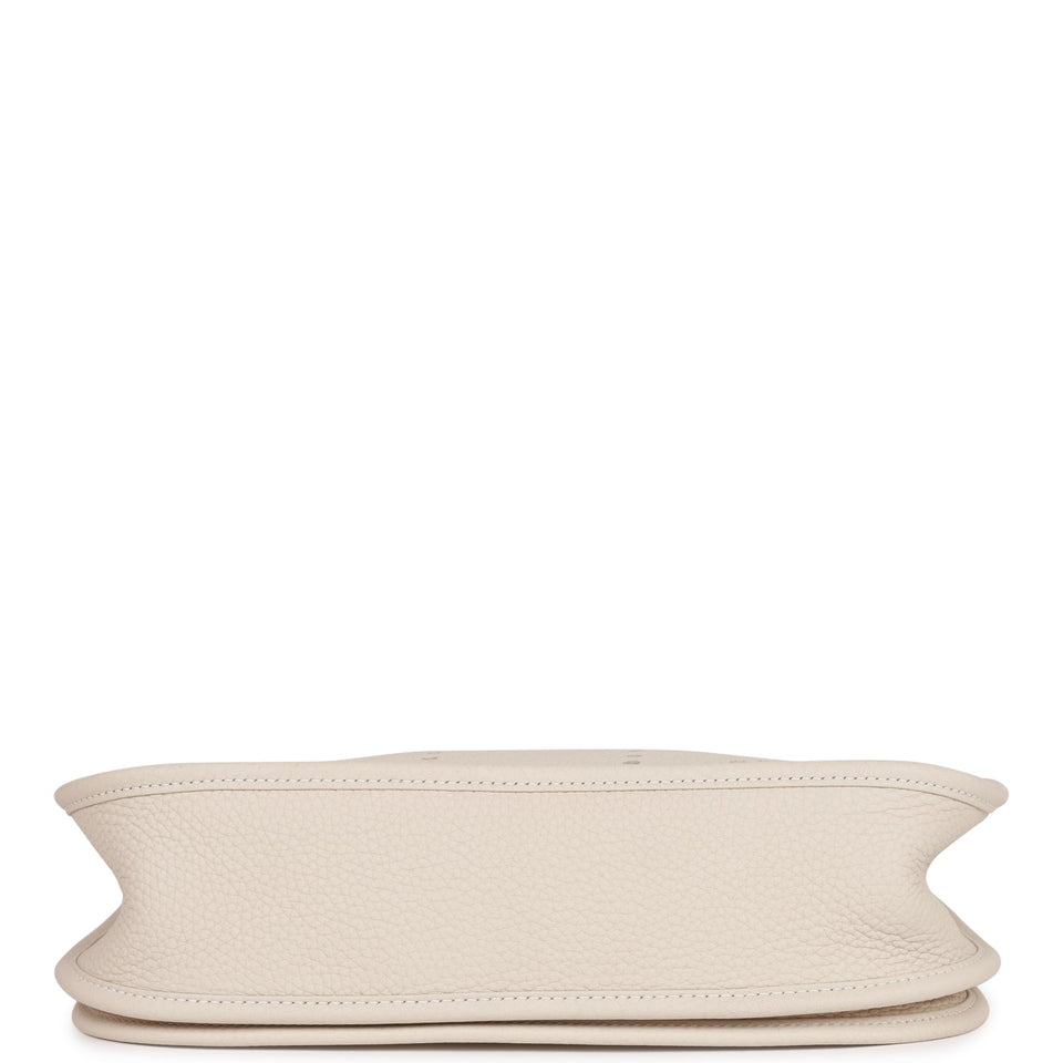 Hermes Evelyne III PM Craie Clemence Palladium Hardware