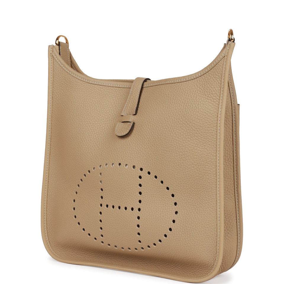Hermes Evelyne III PM Trench Clemence Gold Hardware