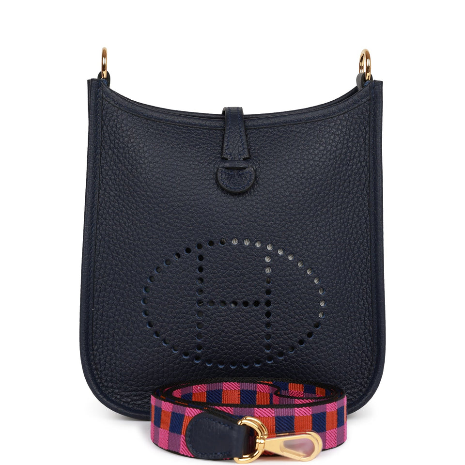 Hermes Evelyne TPM Bleu Nuit Clemence Gold Hardware